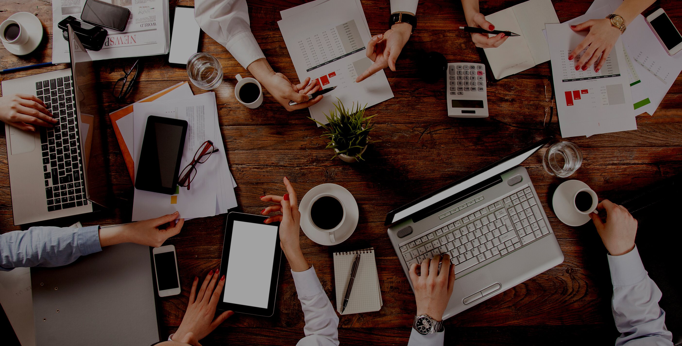 business meeting teamwork  at meeting table